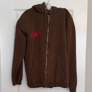 O'Neill Chocolate Brown Hoodie with Red Logo